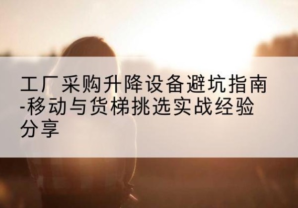 昭通移动式升降机怎么选-工厂采购升降设备避坑指南-移动与货梯挑选实战经验分享