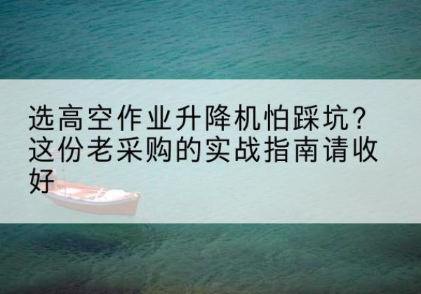 昭通高空作业升降机厂家推荐-选高空作业升降机怕踩坑？这份老采购的实战指南请收好